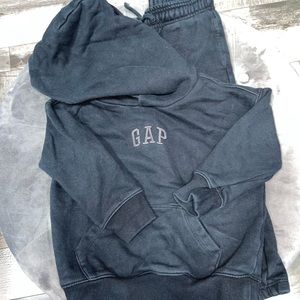 Gap Matching Set. Sweatshirt Hoodie and Sweatpants Boys 3T Black.